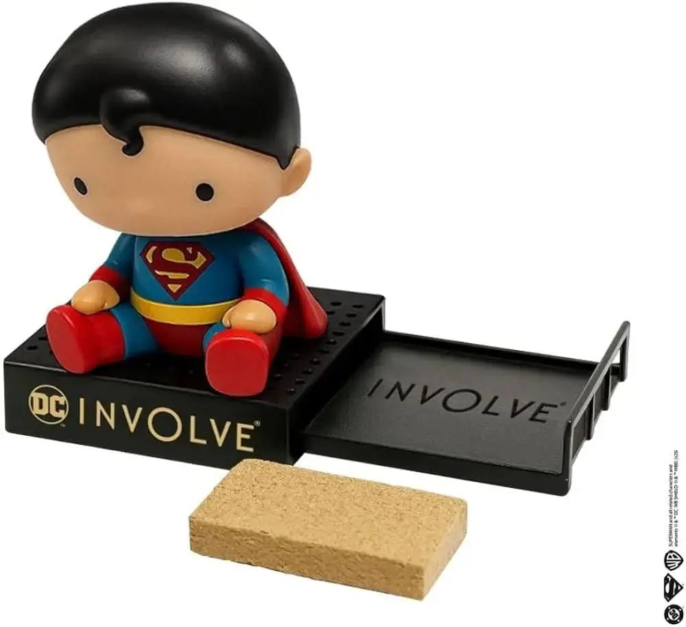 DC Superman Bobblehead Fiber Car Perfume with Batman Keychain | Action Figure Bobblehead | OFFICIAL DC MERCHANDISE Limited Edition for Car Dashboard & Office Desk - Sahiba Car
