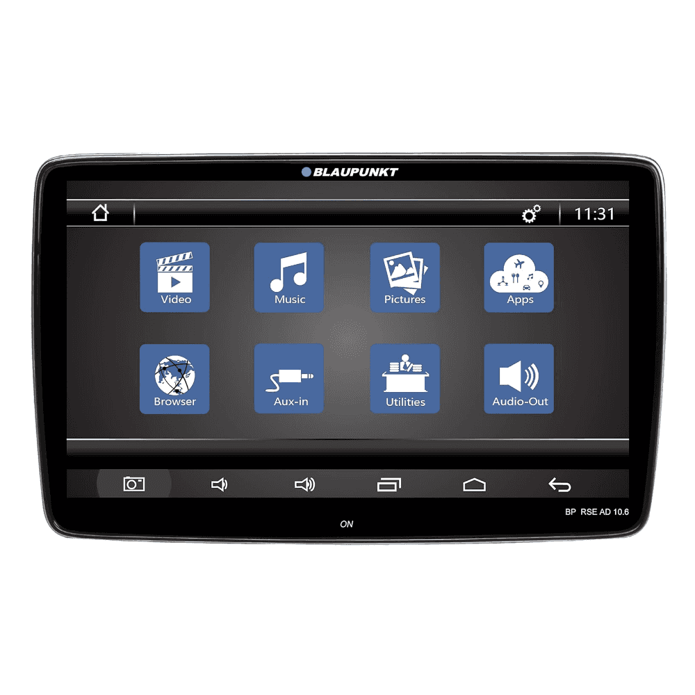 Blaupunkt RSE 10.1 Inch Android Rear Seat Entertainment System Capacitive Touchscreen 2GB RAM HDMI Input