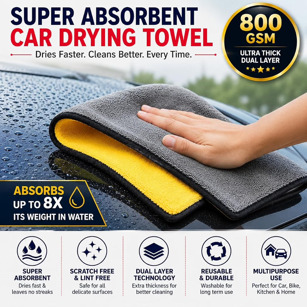 Microfibre cloth for car cleaning - 800GSM