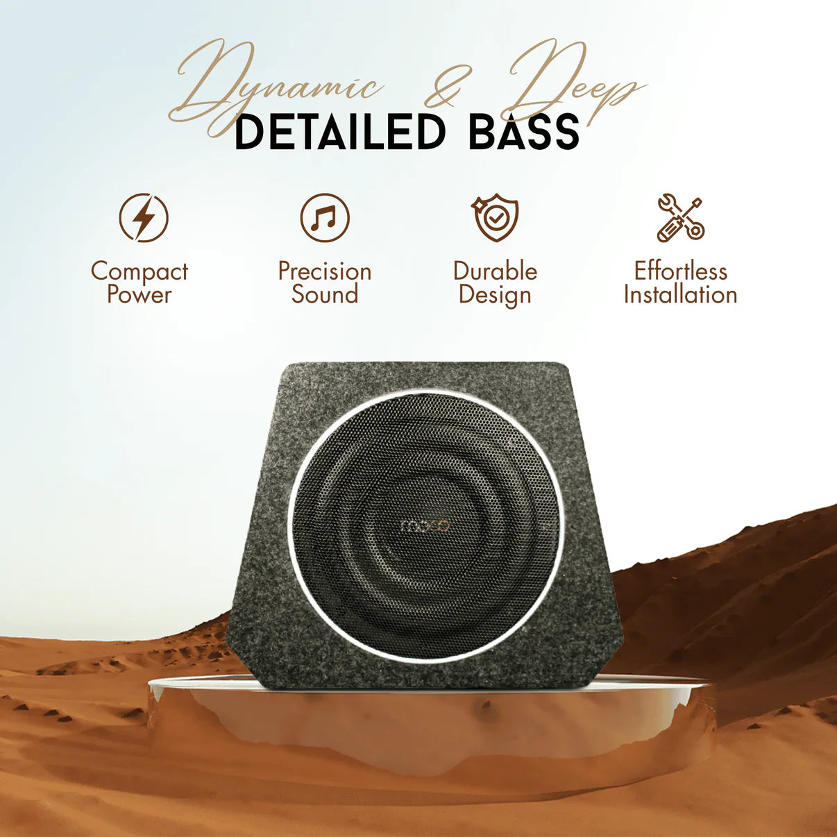 MOCO 8" DUAL SUBWOOFER WITH HI-FI AMPLIFIER RMS 300W