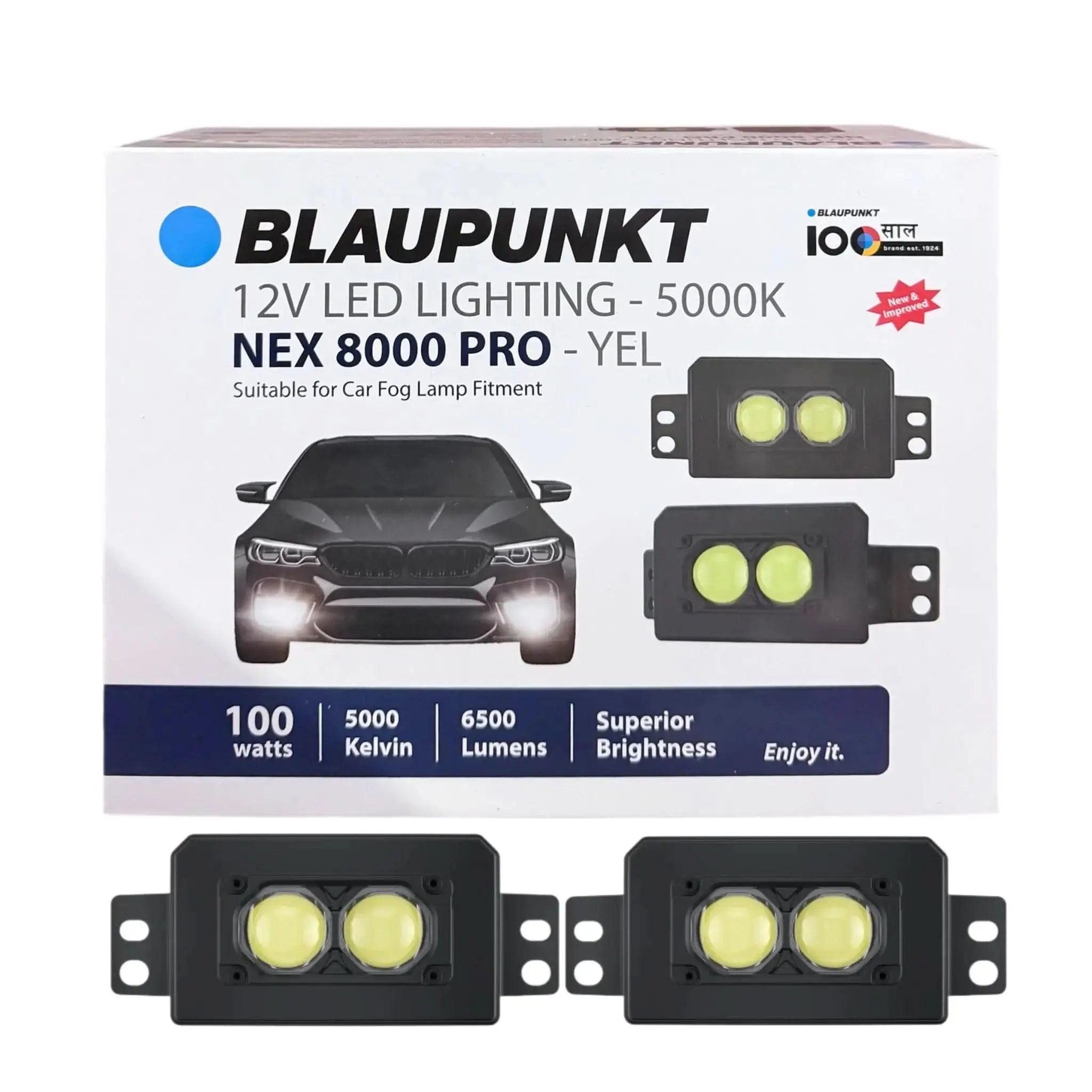 Blaupunkt NEX8000 PRO Fog lamps with frame for Tata Nexon / Tata Curv / Tata Safari BLAUPUNKT