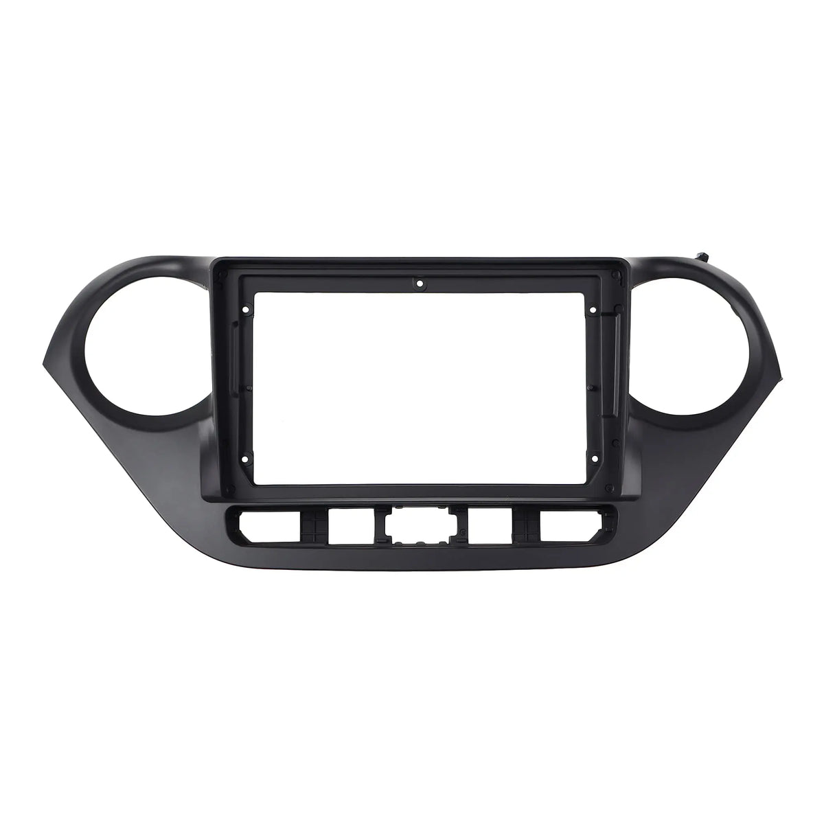 9-inch Android dashboard frame bezel, black with screen opening and vent cutouts