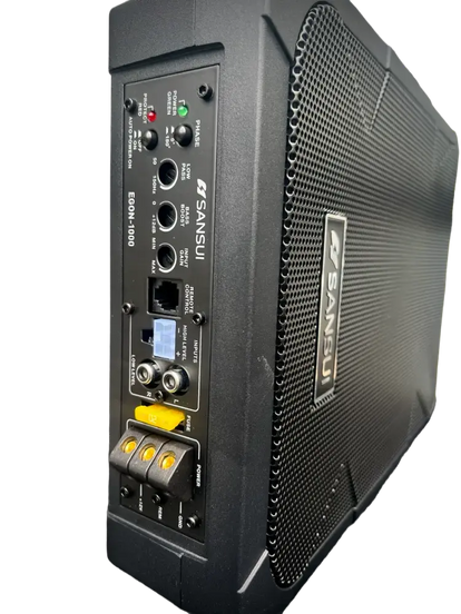 Sansui EGON-1000 Active Underseat Subwoofer | 1000W Power, Compact