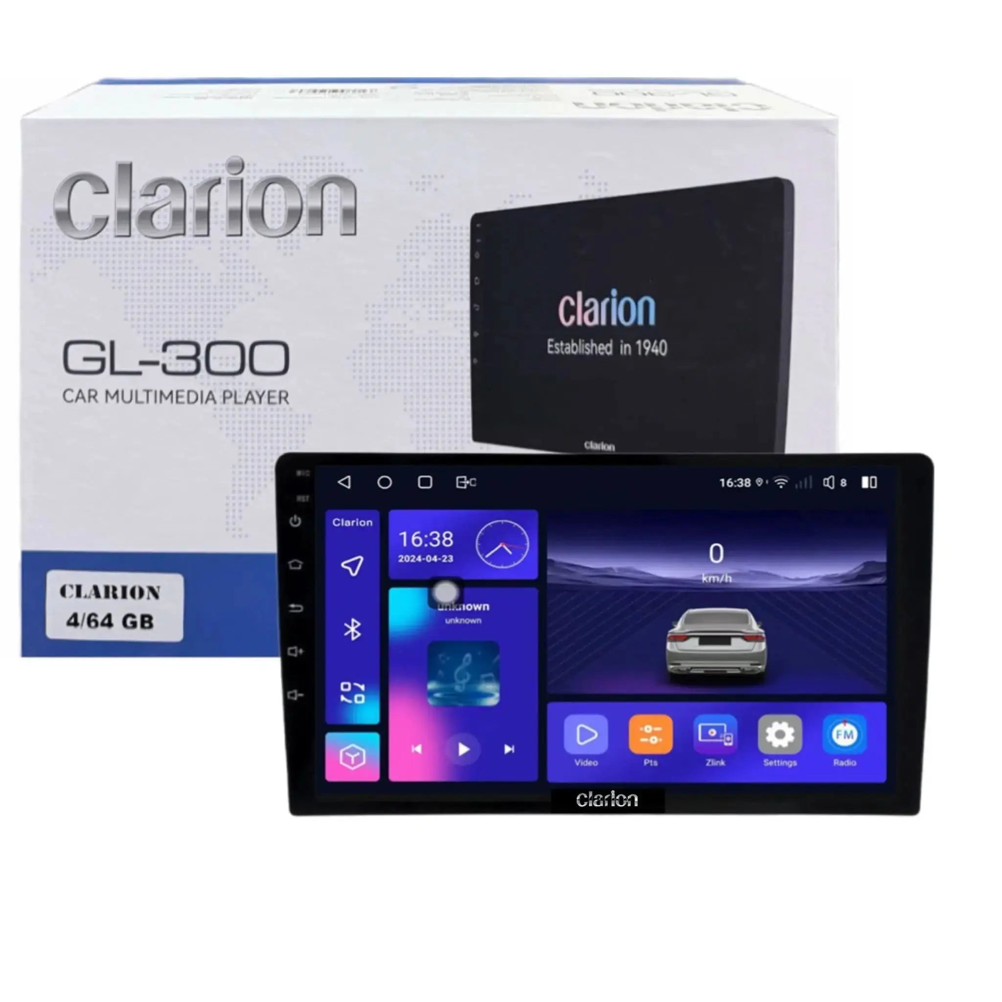 Clarion GL-300 9" Android Stereo with CarPlay, Android Auto & 4/64GB CLARION