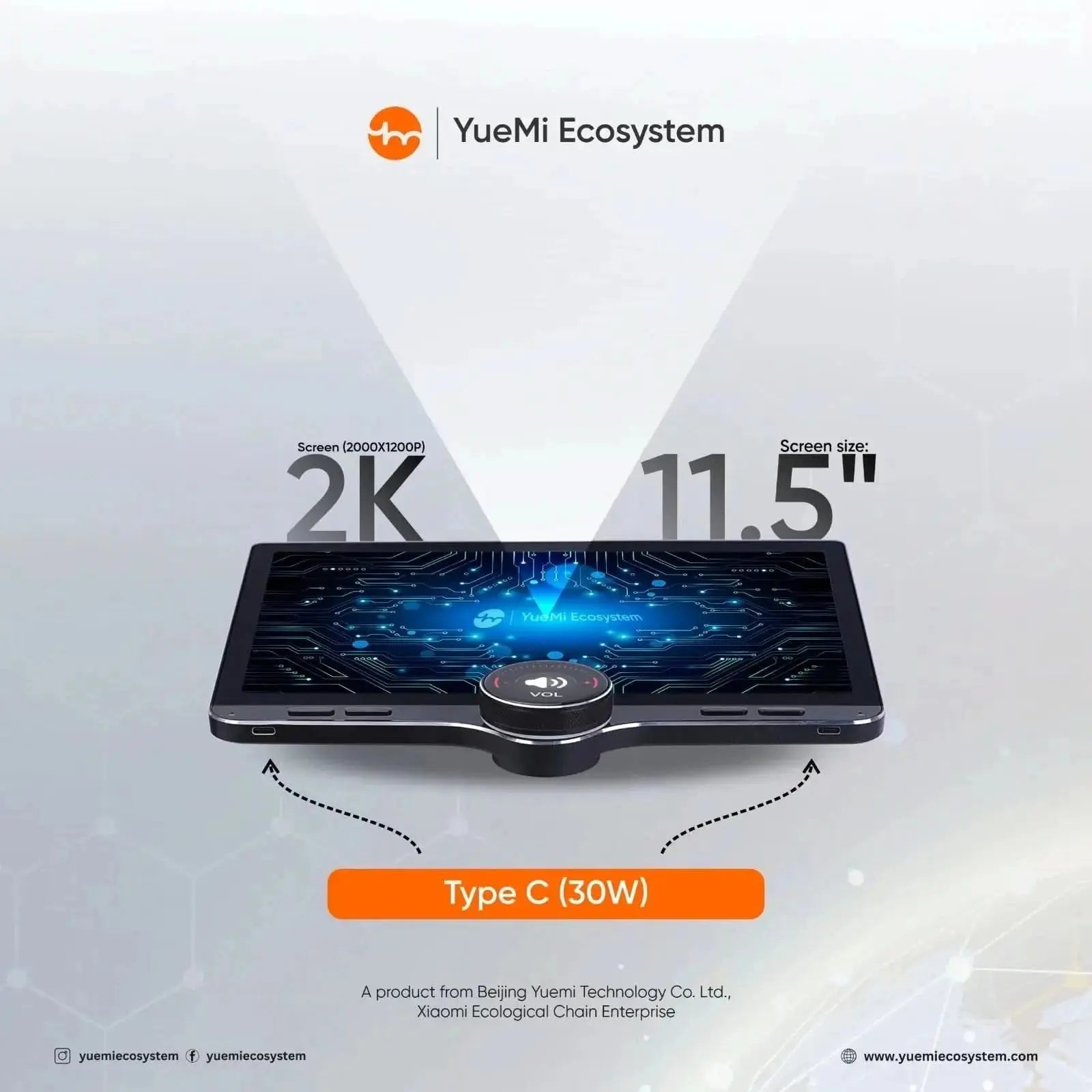 YueMi M11 Car Infotainment System 4GB RAM 64GB Storage | 11.5" Display | Digital Knob Interface YUEMI ECOSYSTEM