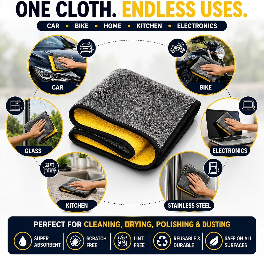 Microfibre cloth for car cleaning - 800GSM