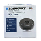Blaupunkt ODX 350 AW active spare wheel subwoofer with 11-inch speaker, designed for enhanced car audio performance.