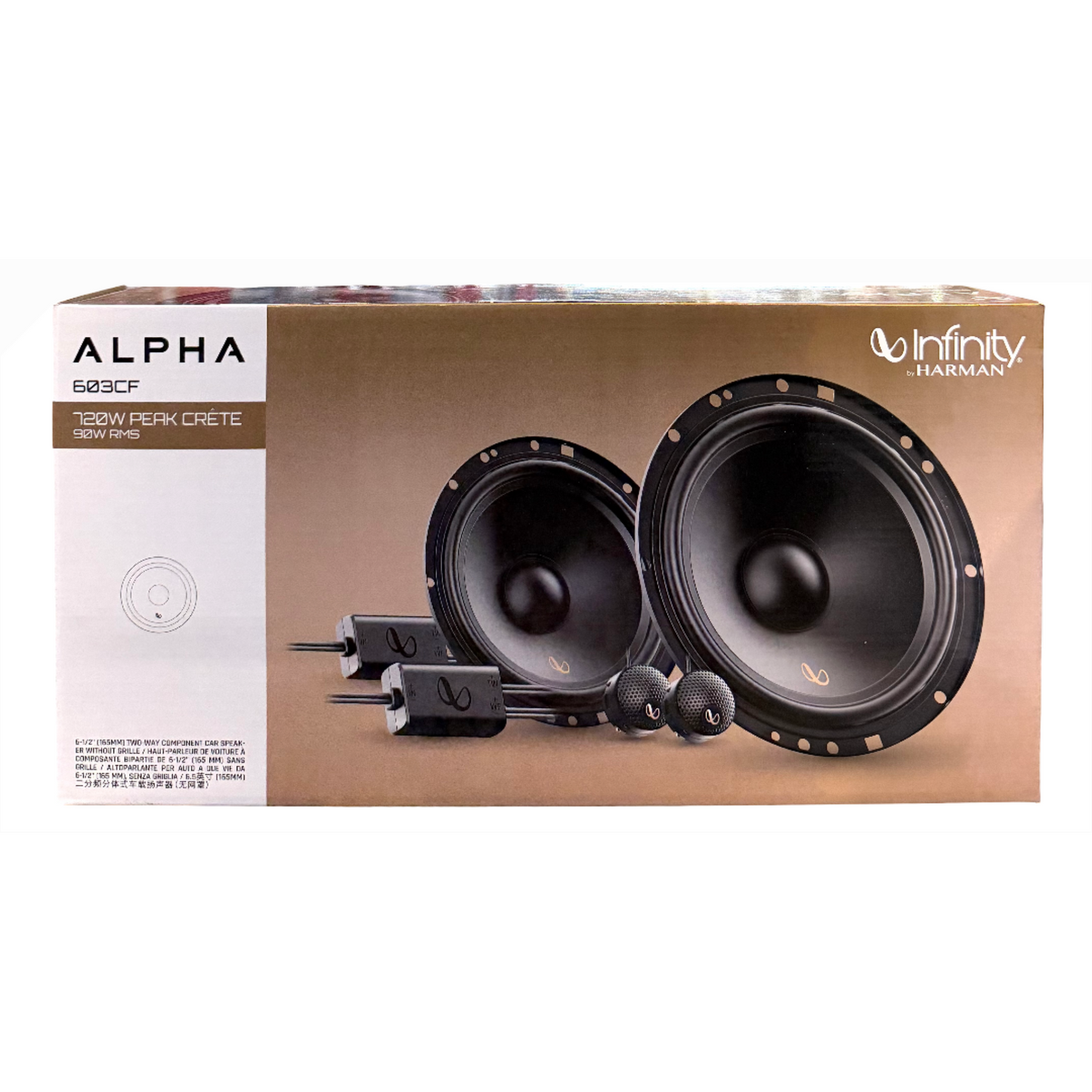 Infinity Alpha 603CF Component Speakers 720W Peak Power 90W RMS
