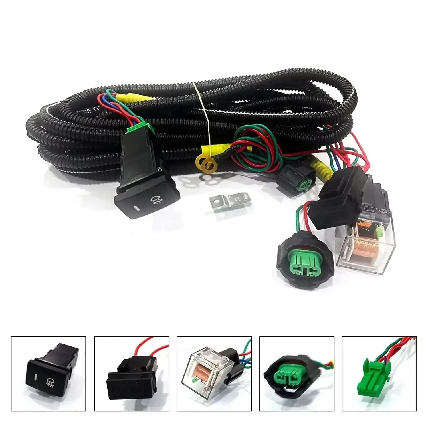 Foglight Wiring Kit with 12V 40A Relay, LED Switch & Fuse Protection WIRING KIT