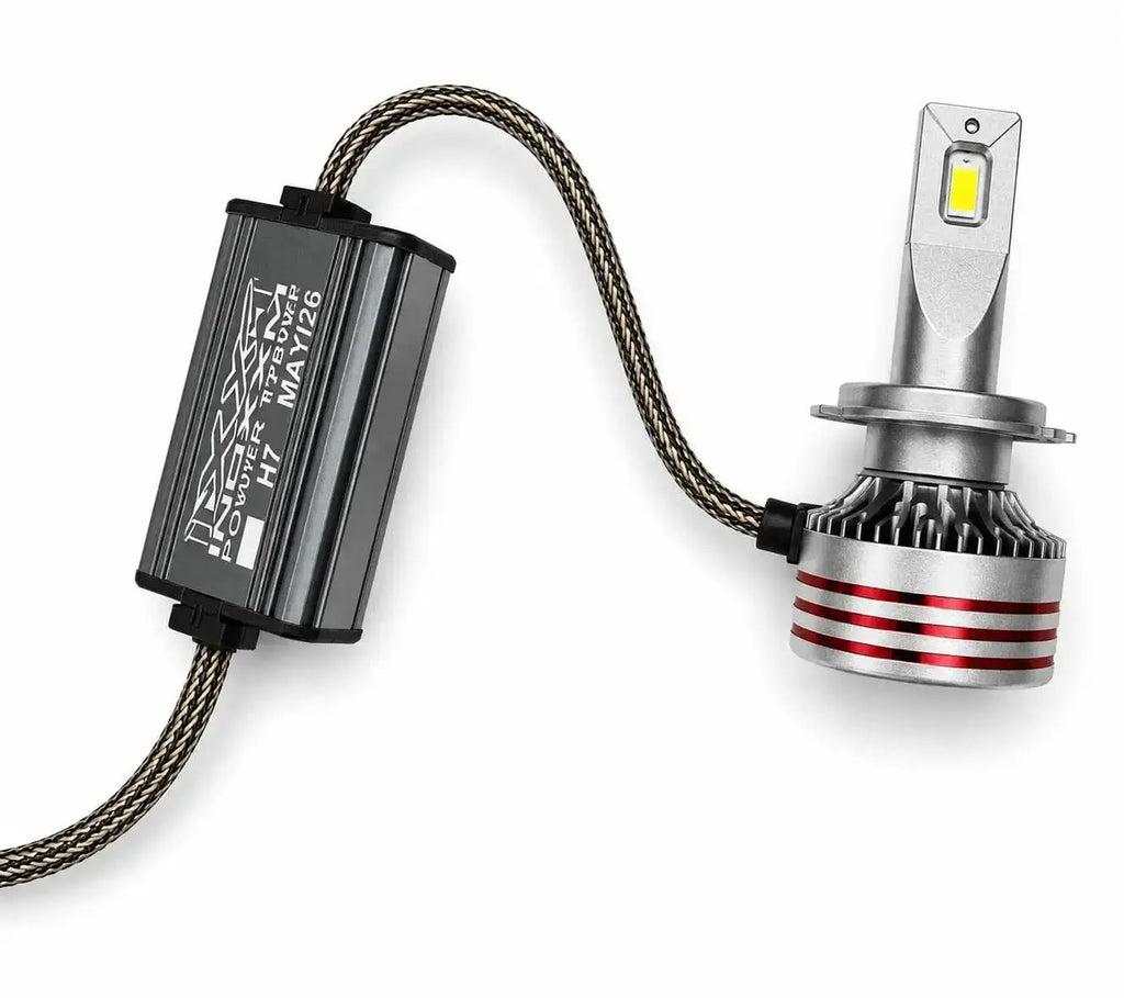 INOXXM MAX Series 175W LED Headlight Bulb for Cars – 18000LM Super Bright, 6000K White Light, IP68 Waterproof, Turbo Cooling Fan, Plug & Play PHILIPS