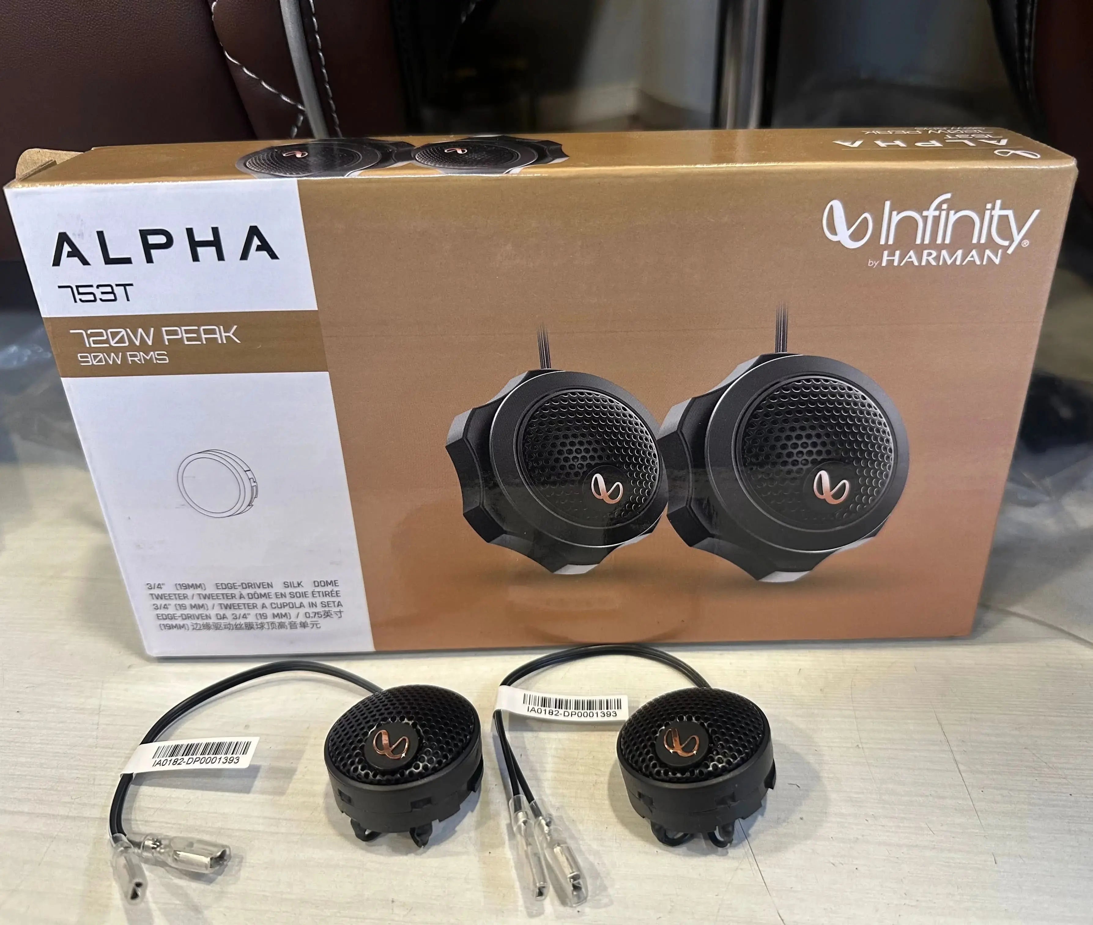 Infinity Alpha 753T Silk Dome Tweeters – 90W RMS Car Audio Upgrade INFINITY