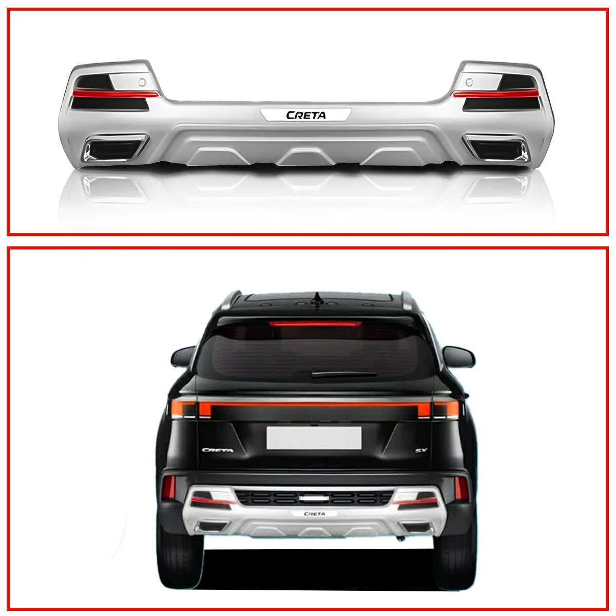  Hyundai Creta 2024 Front and Rear Bumper Guards