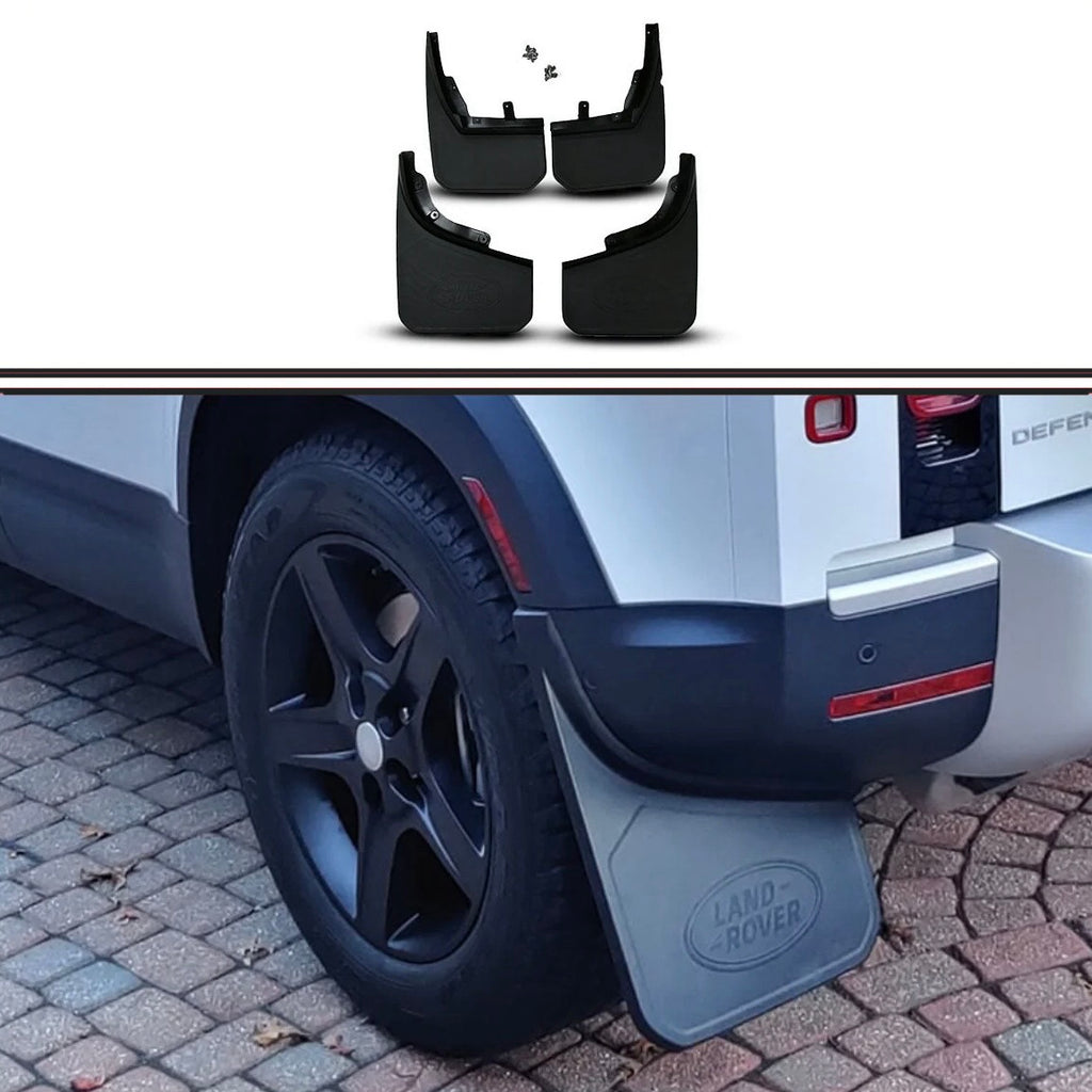 Land Rover Defender Original Style Mud Flaps Set of 4 | ABS Mud Guards for 2024 Onwards