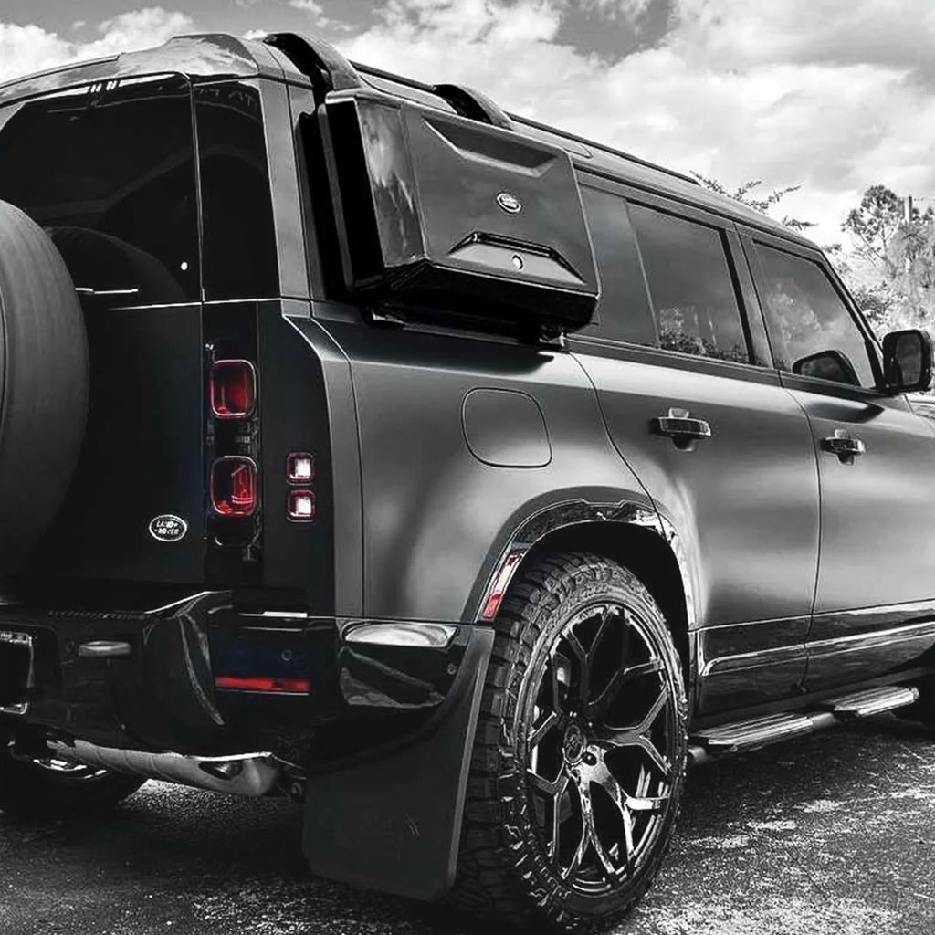 Land Rover Defender Side Gear Carrier Storage Box Black | Exterior Utility Cargo Box