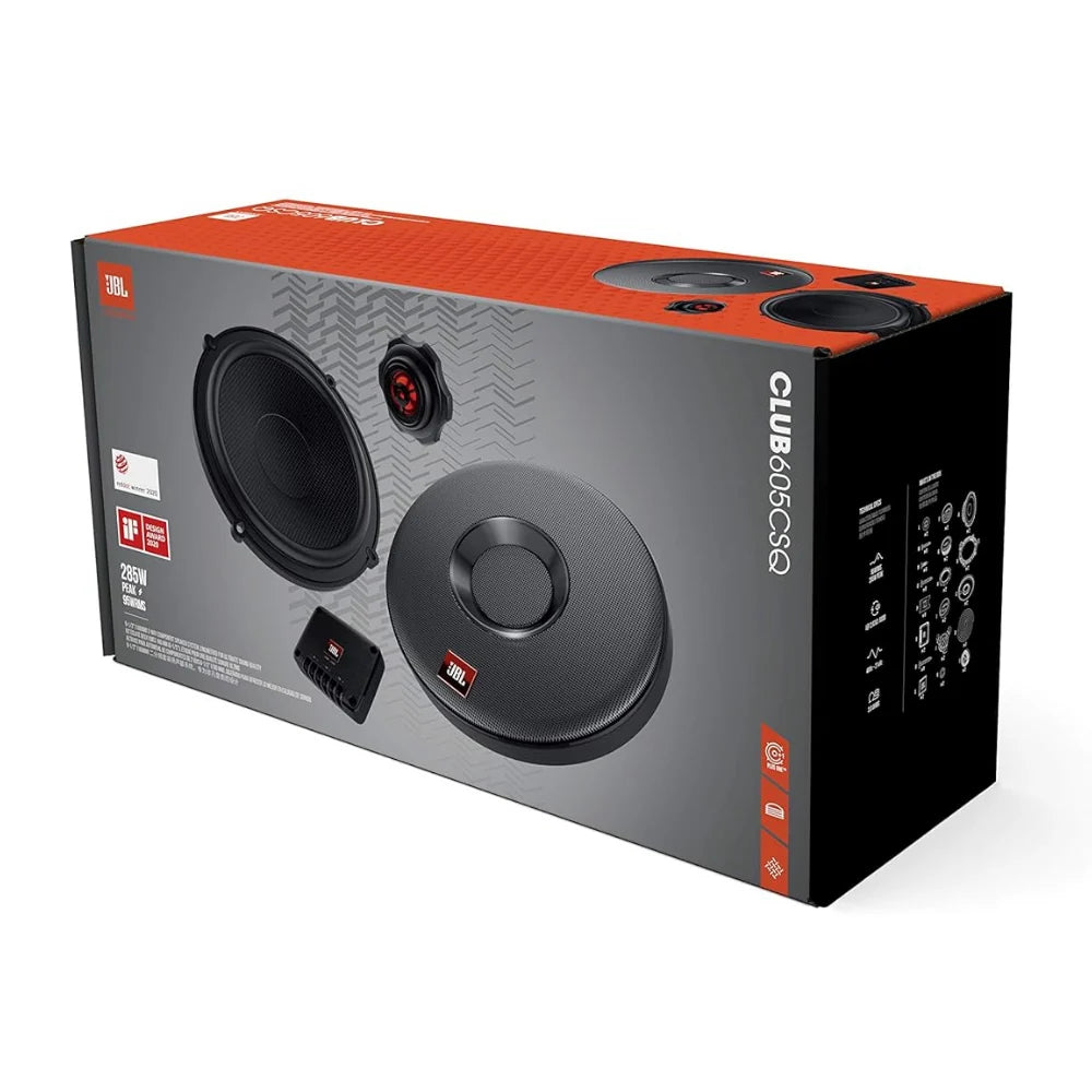 JBL Club 605CSQ 6.5 Inch 2-Way Component Car Speakers | 95W RMS 285W Peak