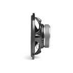Black 6.5-inch car speaker with mounting tabs and side profile view