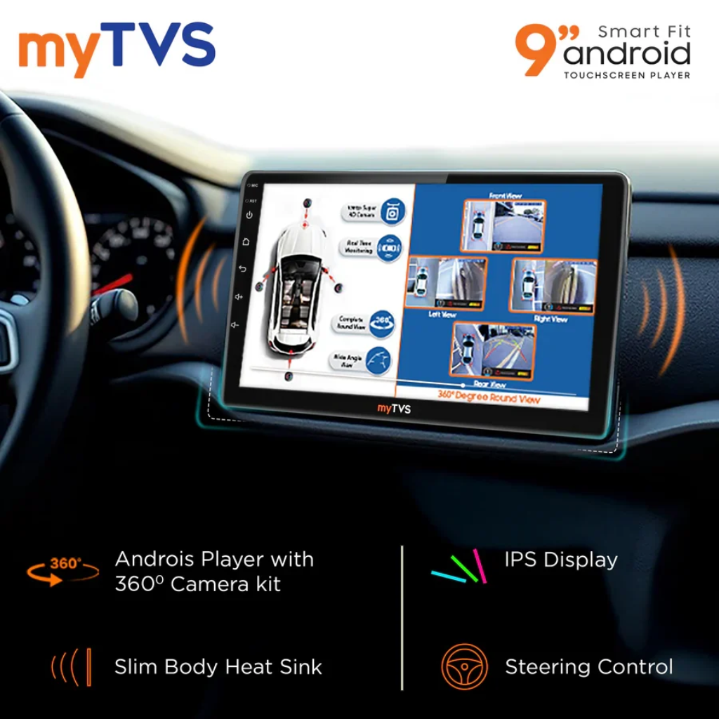 myTVS AP-92 SmartTrack 9 Inch Android Stereo 4GB 64GB | 4G GPS | 360° Camera