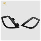 Black LED ambient light bezel frames with cutout openings, two-piece set