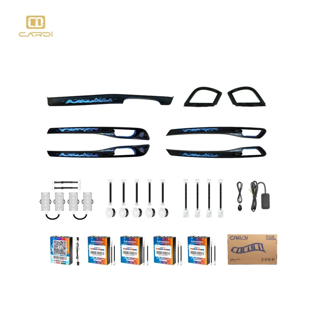 Cardi OEM LED Ambient Light Kit for Kia Seltos | Full Interior Setup | 20 IN 1 | App Controlled | 256 Colours | Premium OEM Finish