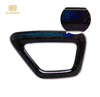 Black LED ambient light trim panel frame with multicolor dotted edge lighting