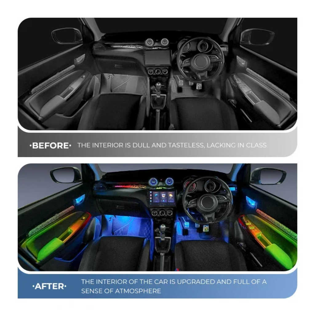 CARDI D8 Ambient Light Kit for Maruti Suzuki Swift 2024 | 18-in-1 | OEM | App Control