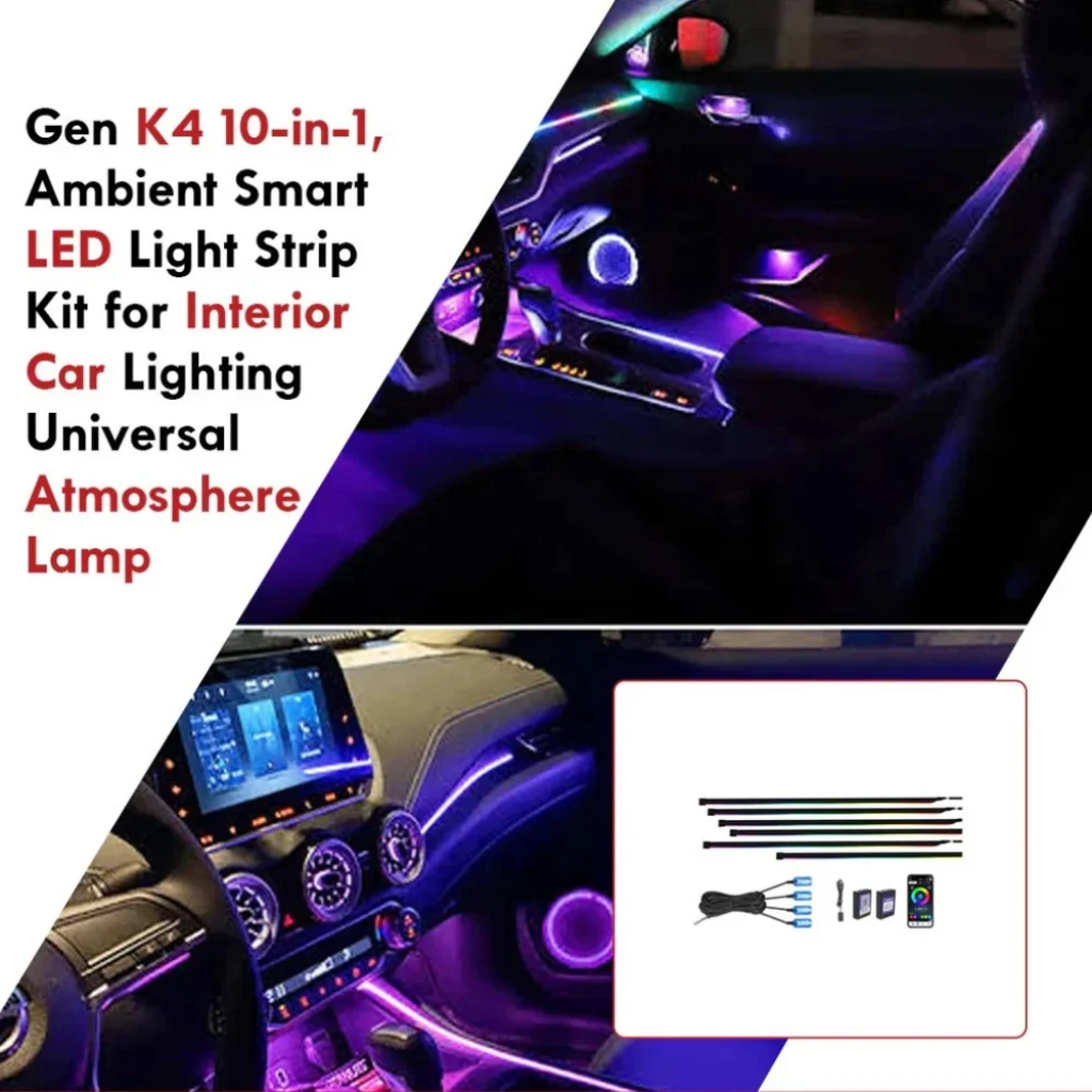 Cardi K4 Ambient Light Kit for Mahindra Thar Roxx 2024+ | 26-Piece | RGB | App Control