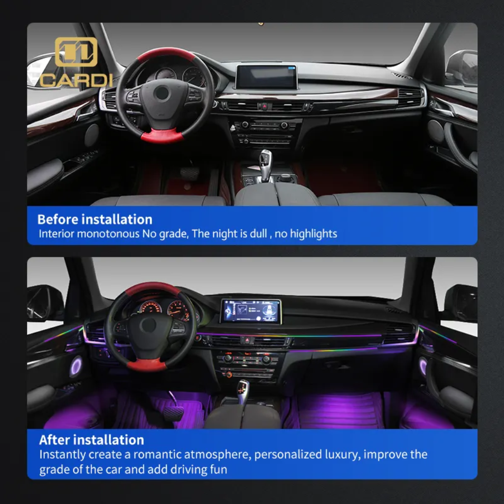 Cardi K4 Ambient Light Kit for Mahindra Thar Roxx 2024+ | 26-Piece | RGB | App Control
