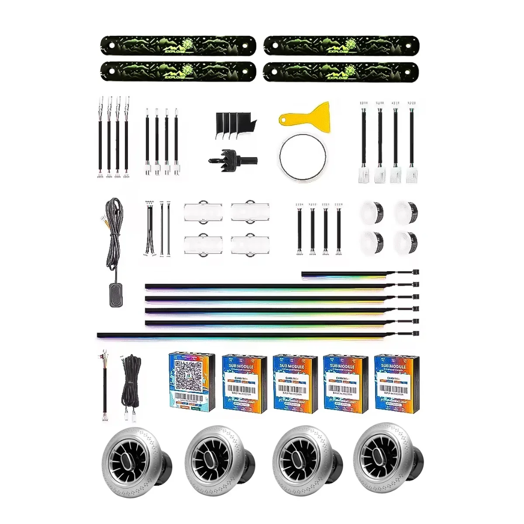 Cardi K4 Ambient Light Kit for Mahindra Thar Roxx 2024+ | 26-Piece | RGB | App Control