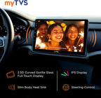 In-dash 9-inch car stereo with video playback and IPS display feature icons