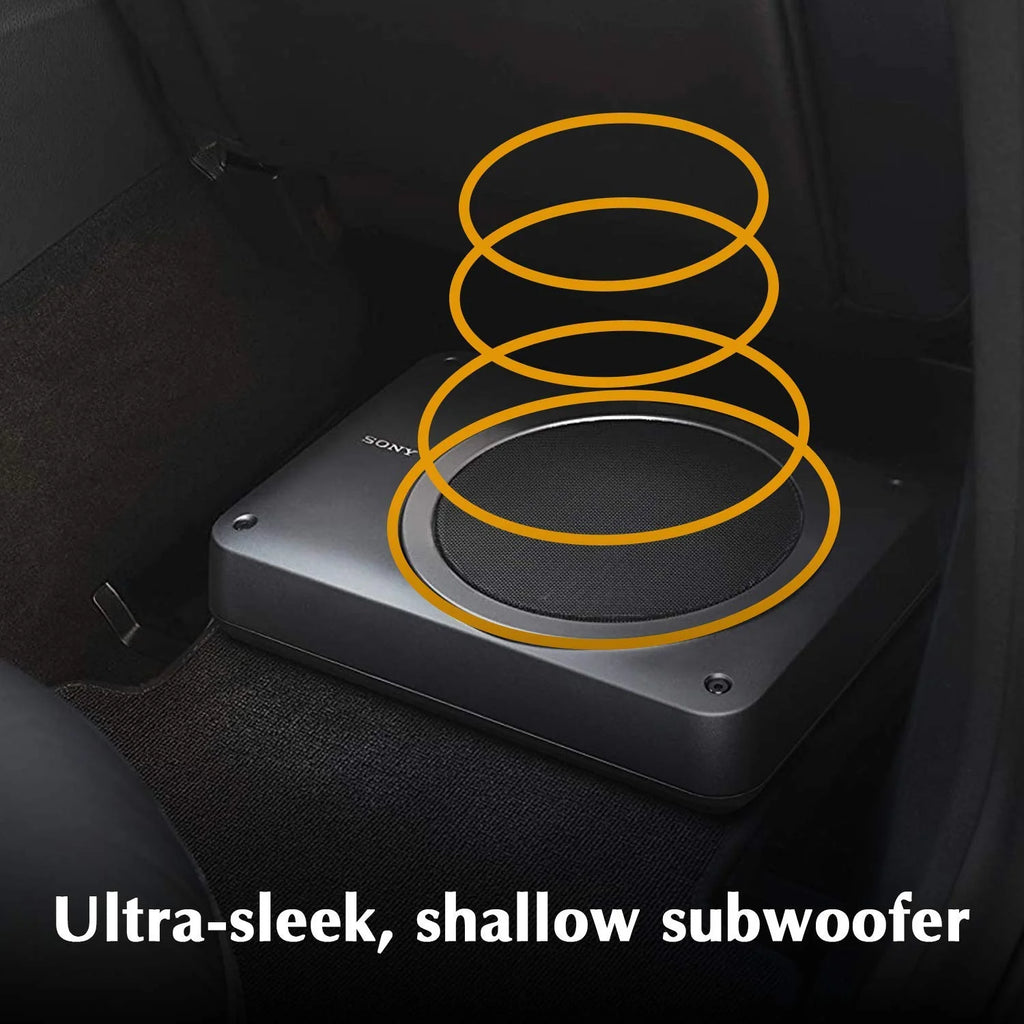 Sony XS-AW8 8 Inch Active Under Seat Subwoofer | 160W Peak | 75W RMS