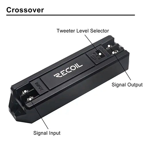 Recoil RET1 Echo Series 1-Inch Silk Dome Car Audio Tweeters with Neodymium Magnet & Triple-Level Crossover