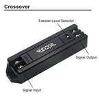 Recoil RET1 Echo Series 1-Inch Silk Dome Car Audio Tweeters with Neodymium Magnet & Triple-Level Crossover