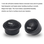 Recoil RET1 Echo Series 1-Inch Silk Dome Car Audio Tweeters with Neodymium Magnet & Triple-Level Crossover