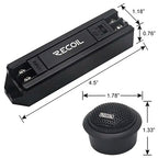 Recoil RET1 Echo Series 1-Inch Silk Dome Car Audio Tweeters with Neodymium Magnet & Triple-Level Crossover