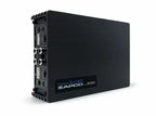 ZAPCO HB 154D II 4-channel car amplifier, compact black design with multiple input connections, showcasing its rear panel.