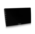 MOCO 9-inch car stereo with black touchscreen and left-side physical buttons