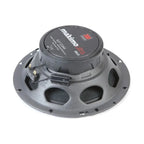 6.5-inch coaxial speaker woofer with black mounting basket and top label