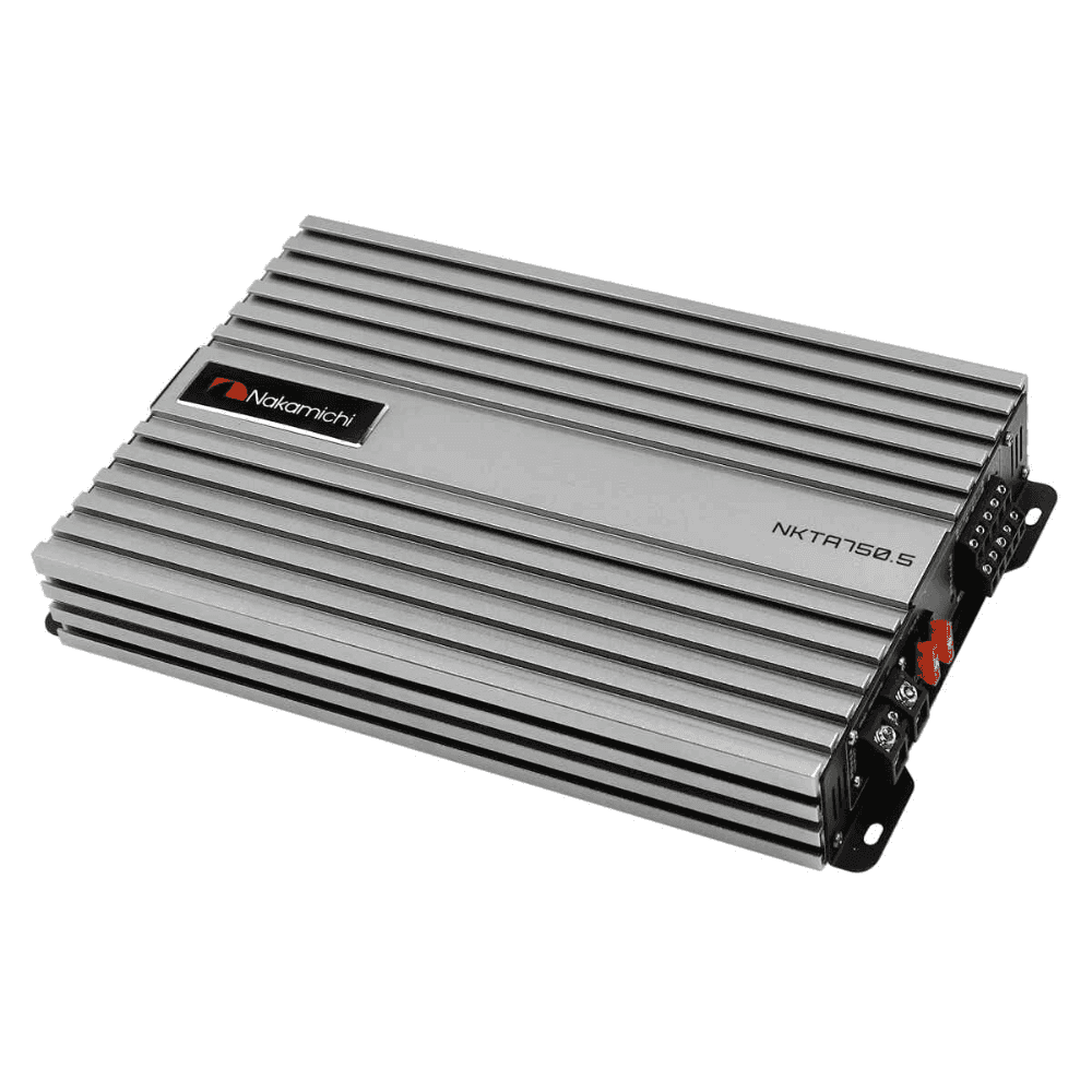 Nakamichi NKTA750.5 5-Channel Class A/B High-Performance Car Power Amplifier in Black.