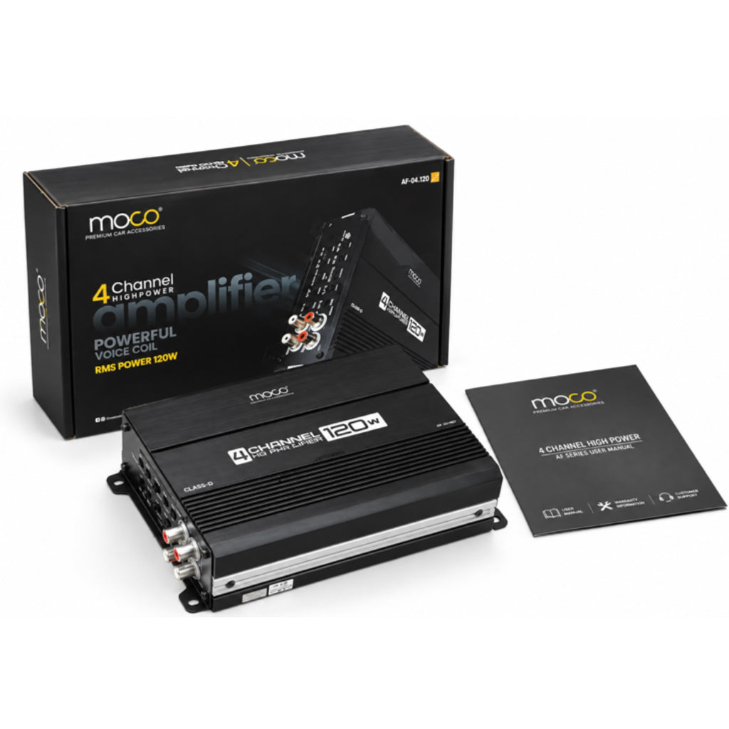 Moco AF 4.120 Class D 4 Channel Amplifier 120W/ Channel