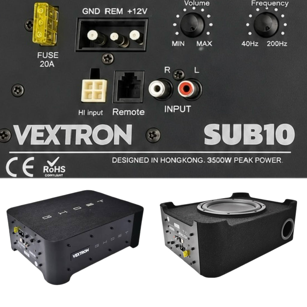 Vextron Active Subwoofer Enclosure GHOST SUB 10