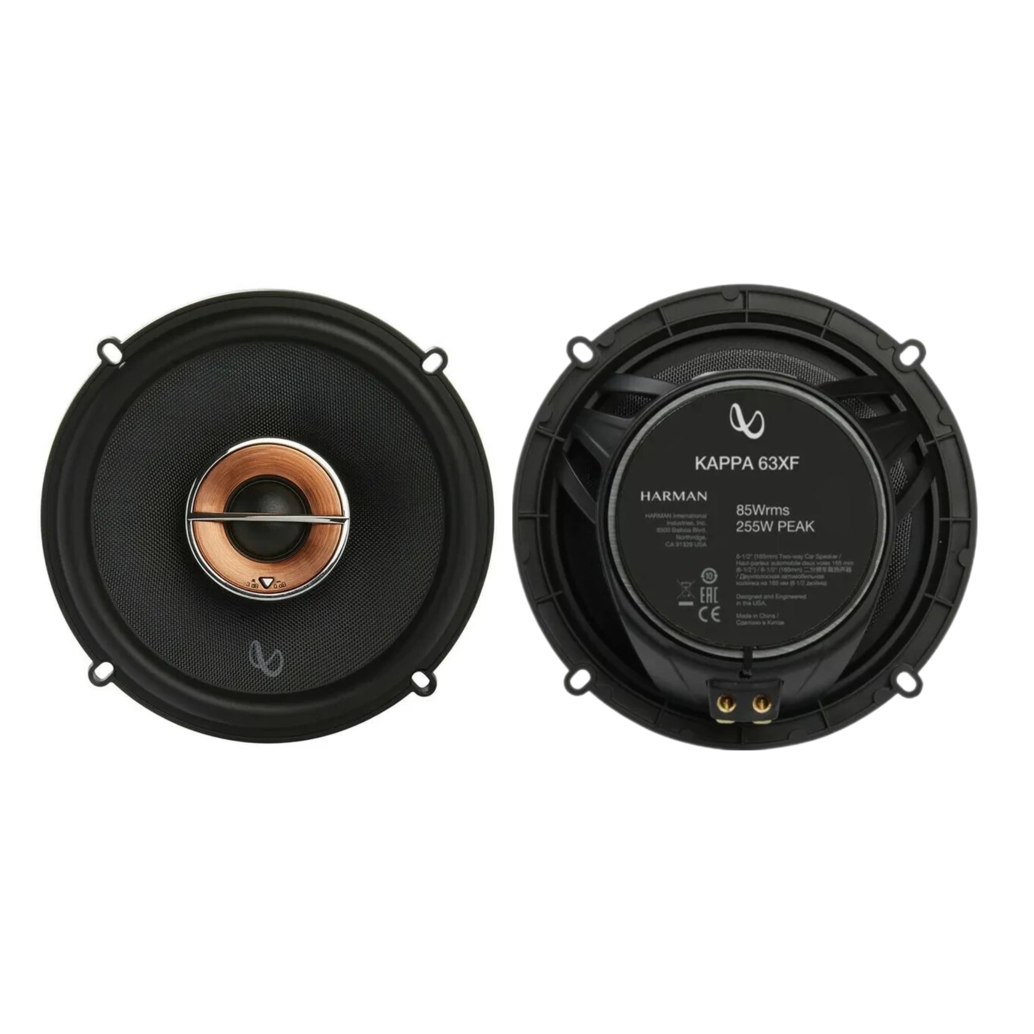 Infinity Kappa Car Speaker Combo | KAPPA-63XF 6.5” Coaxial + KAPPA603CF Component Speakers