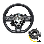 Multi-function black steering wheel for Maruti Suzuki Fronx featuring paddle shifters, audio controls, and textured grip.