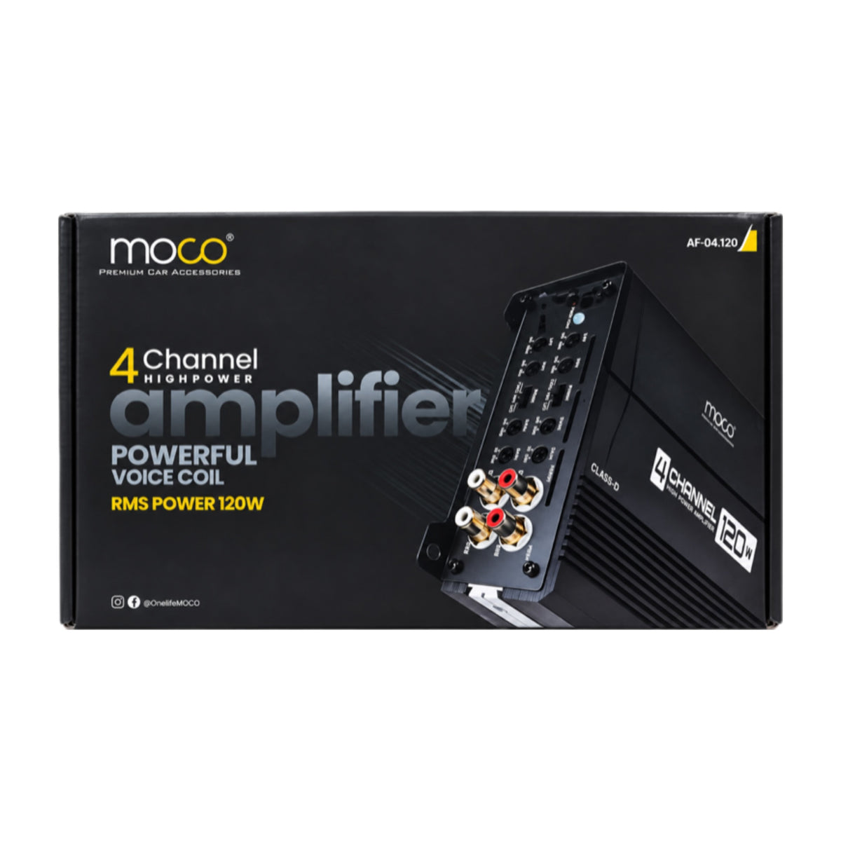 Moco AF 4.120 Class D 4 Channel Amplifier 120W/ Channel