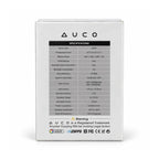 AUCO camera kit box with a printed specifications table