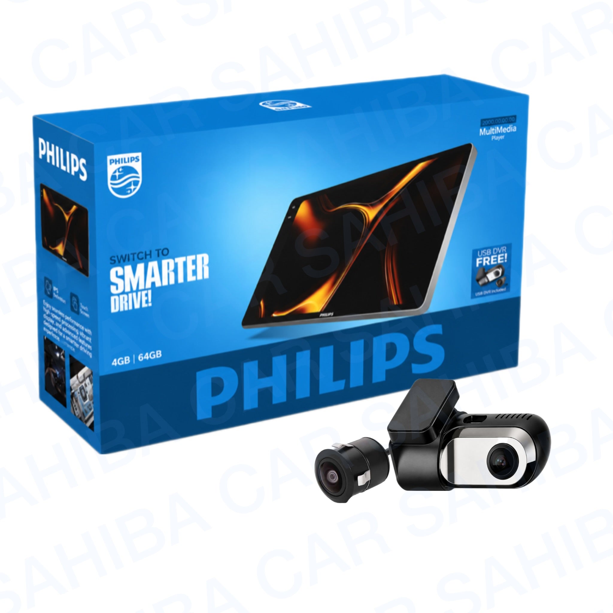 Philips TAC9200 9 Inch Android Car Stereo | 4GB 64GB | Wireless CarPlay & Android Auto | DVR + Reverse Camera