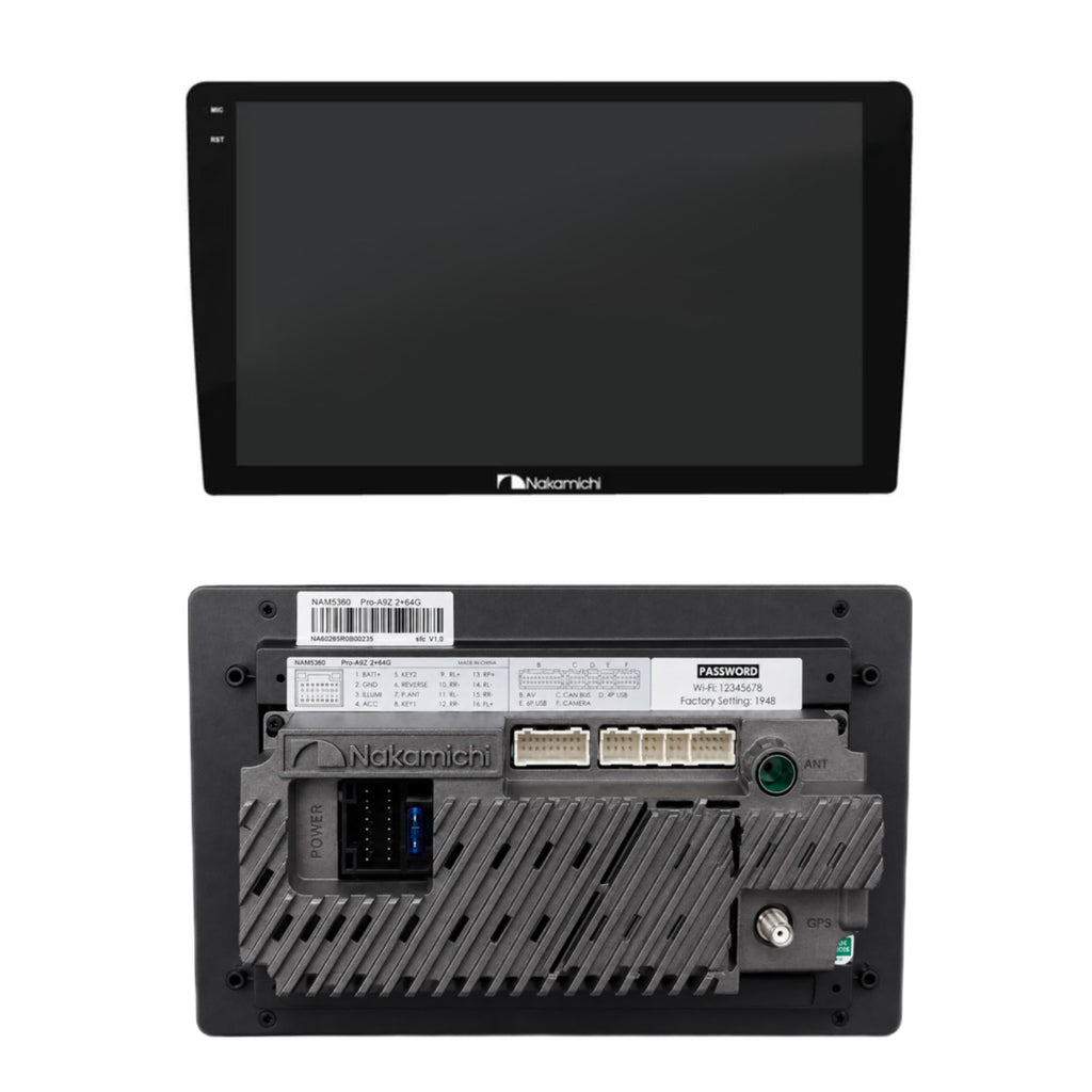 Nakamichi NAM5360 Pro Android Car Stereo | 9 Inch IPS | 4GB RAM 64GB ROM | Wireless CarPlay & Android Auto
